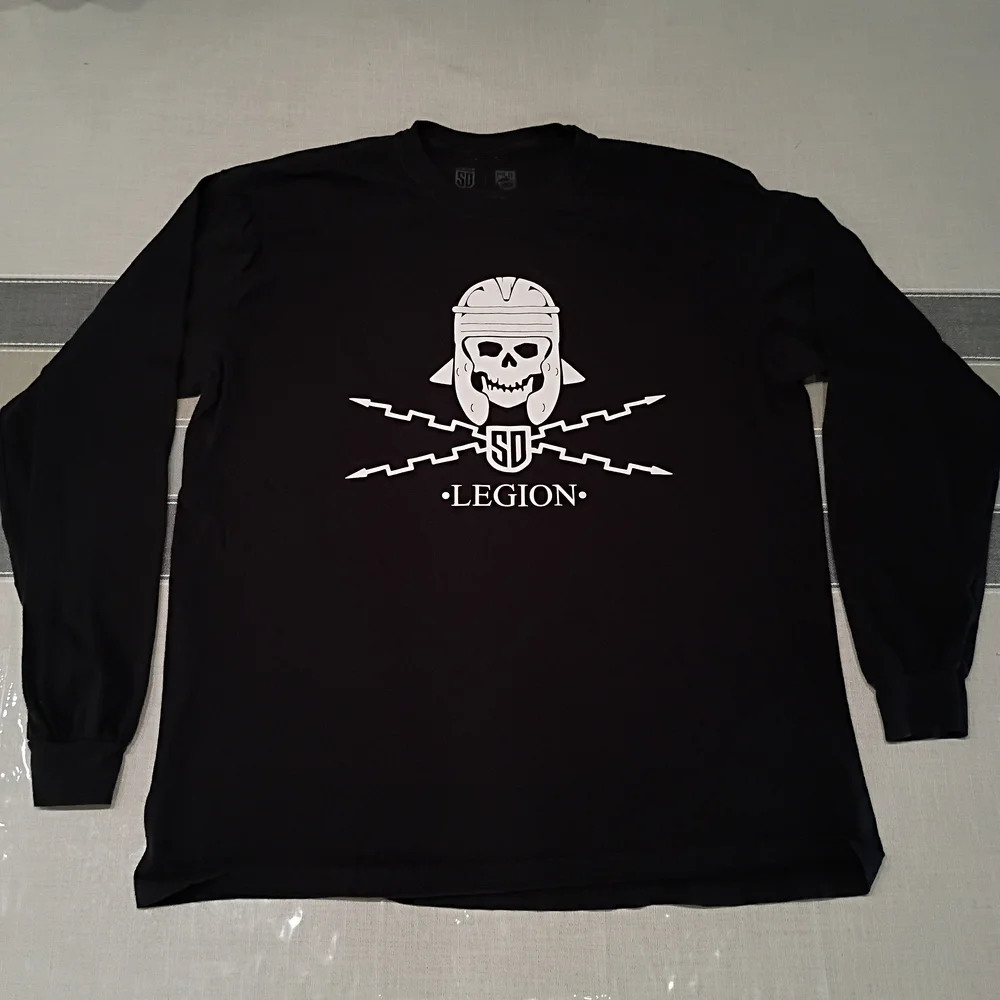San Diego Legion Rugby Long Sleeve Black Cotton Shirt - Picture 3 of 5